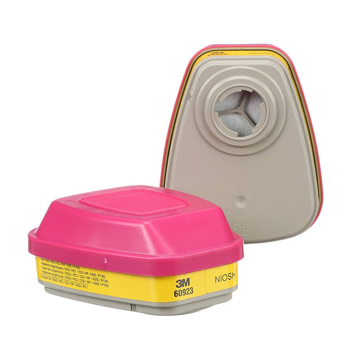 3M™ Organic Vapor/Acid Gas Cartridge/Filter 60923, P100 Supplier in Dubai UAE and Saudi Arabia KSA