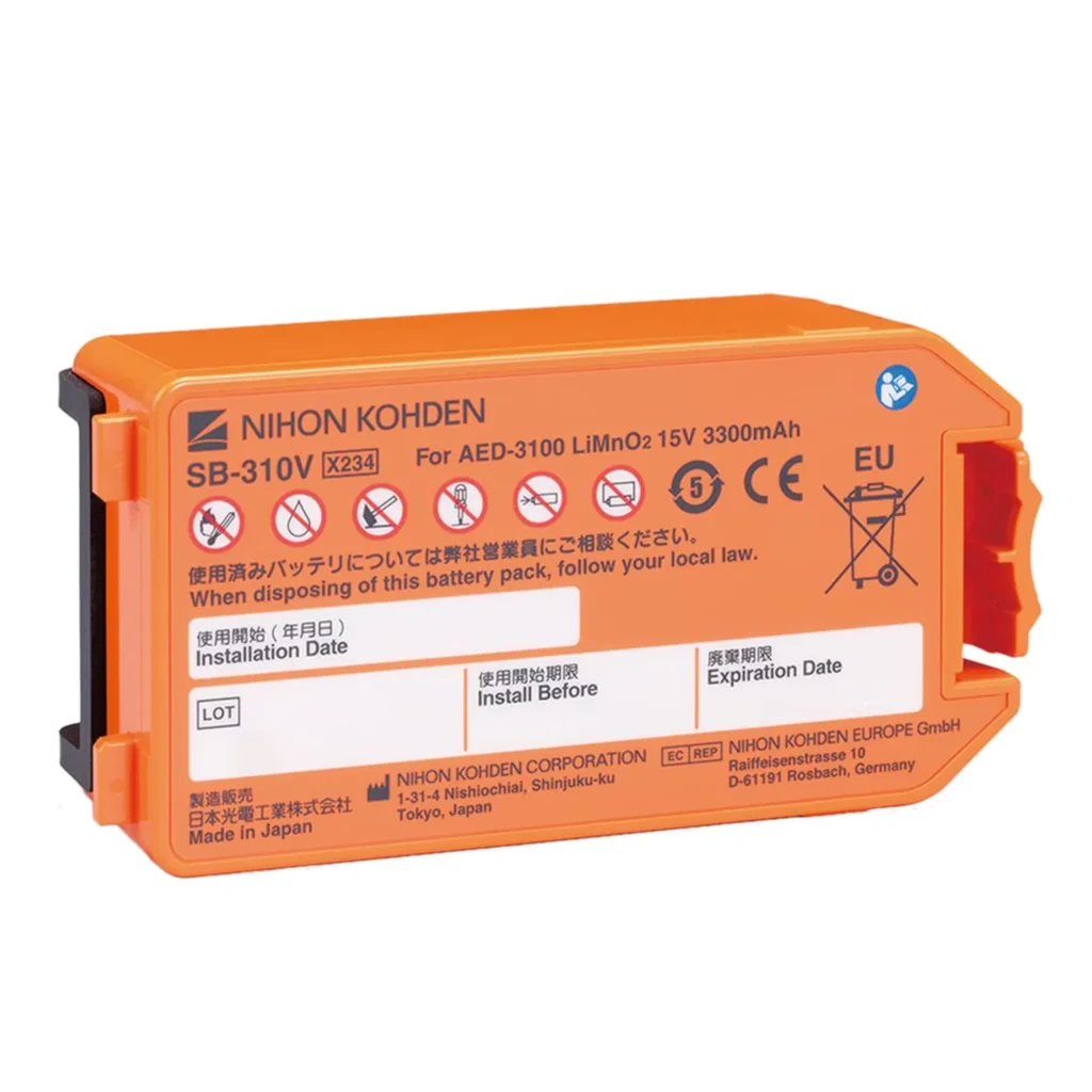 Nihon Kohden Cardiolife AED Battery SB-310V Supplier in Dubai UAE and Saudi Arabia KSA