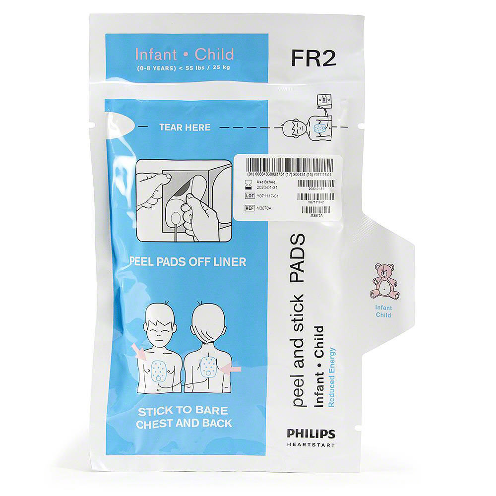 Philips FR2 and FR2 Plus Pediatric AED Pads Supplier in Dubai UAE and Saudi Arabia KSA